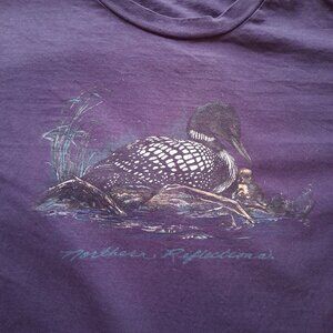 Vintage 1990s Northern Reflections Single Stitch Purple Duck T-Shirt Adult XL